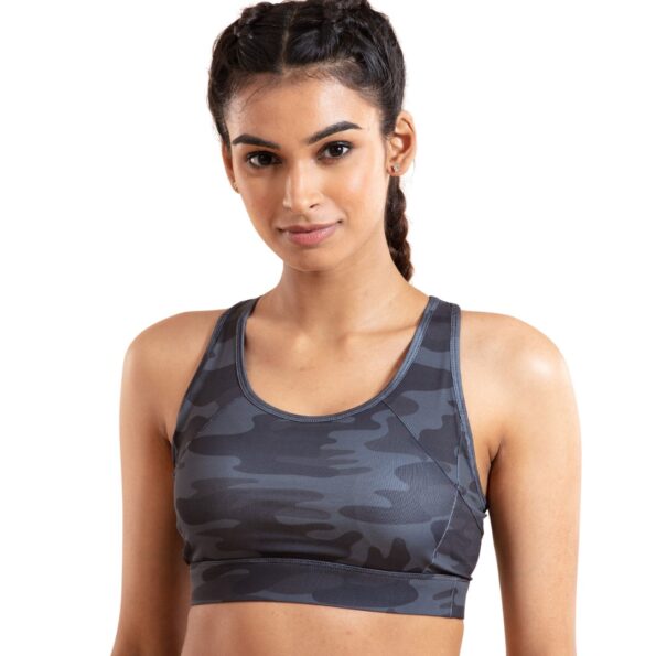 Deevaz Full Coverage Non Padded Sports Bra In (Printed Bluish )