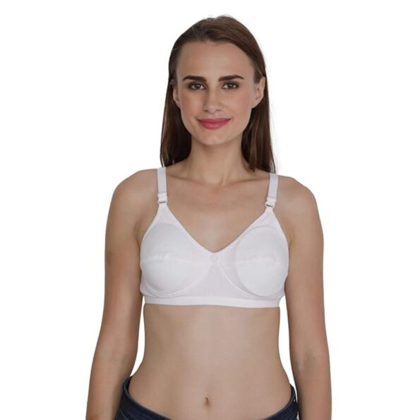 Women's Care Cotton And Hosiery Padded, With Removable Pads Wire Free Everyday Bra.