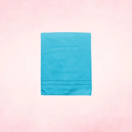 Deevaz Bamboo Thread Hand Towel - 450 GSM (Set of 2, Light Blue Color)