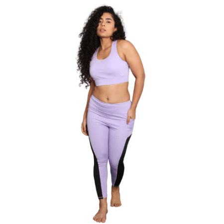 Deevaz Full Coverage Non Padded Sports Bra in Mauve.