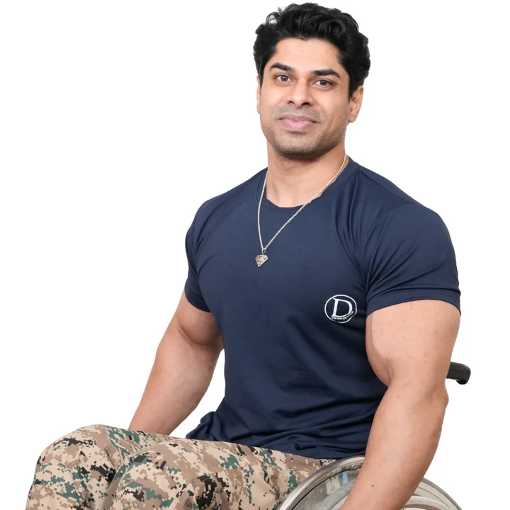 Deevaz Men's Super Soft Round Neck Solid Blue T-Shirt oversized t-shirt.