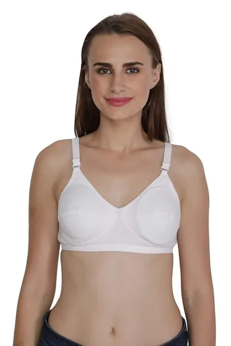 Deevaz Women's Care Cotton And Hosiery Padded, With Removable Pads Wire Free Everyday Bra.