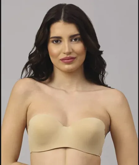 Deevaz Beige Seamless Strapless Padded Wired Bra
