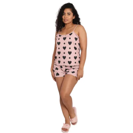 Women Comfortable Soft Satin Shorts Suit Sleepwear.