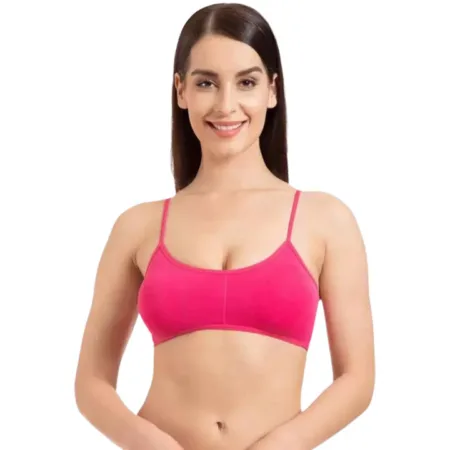 Deevaz Women Training/Beginners Non Padded Bra (Pink)